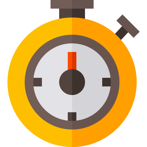 stopwatch Basic Straight Flat icoon