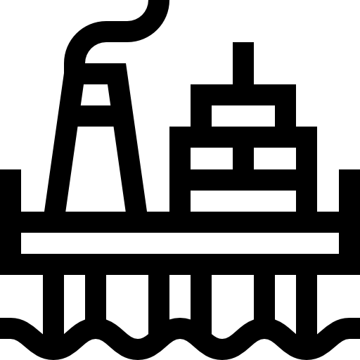 plate-forme pétrolière Basic Straight Lineal Icône