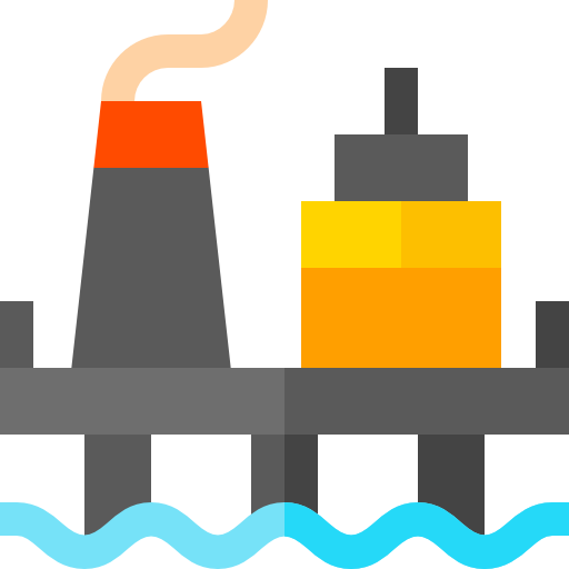 석유 플랫폼 Basic Straight Flat icon