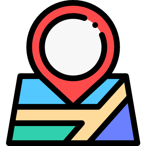 지도 및 위치 Detailed Rounded Lineal color icon