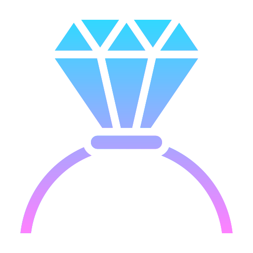 anillo de diamantes Generic gradient fill icono
