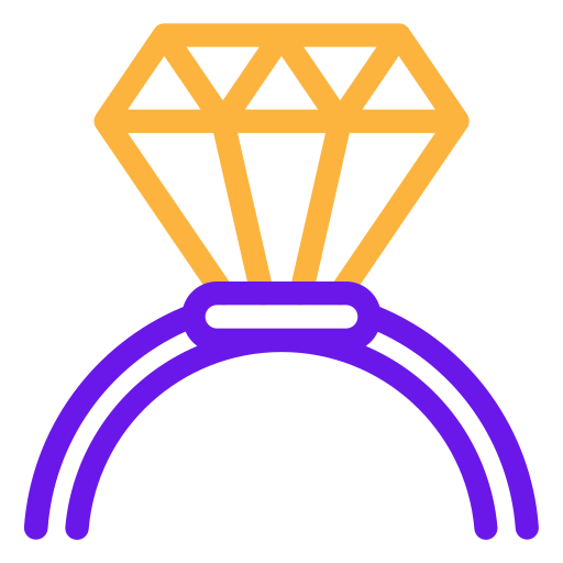 бриллиантовое кольцо Generic color outline иконка