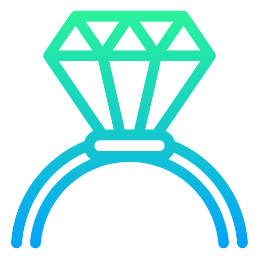 diamanten ring Generic gradient outline icoon