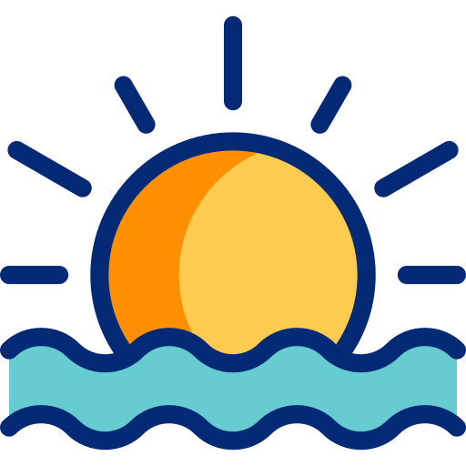 wschód słońca Basic Accent Lineal Color ikona