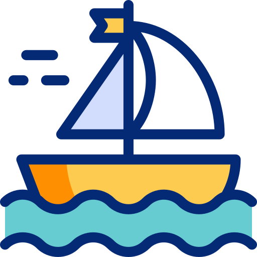 Sailboat Basic Accent Lineal Color icon