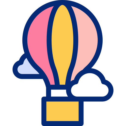 balon na gorące powietrze Basic Accent Lineal Color ikona