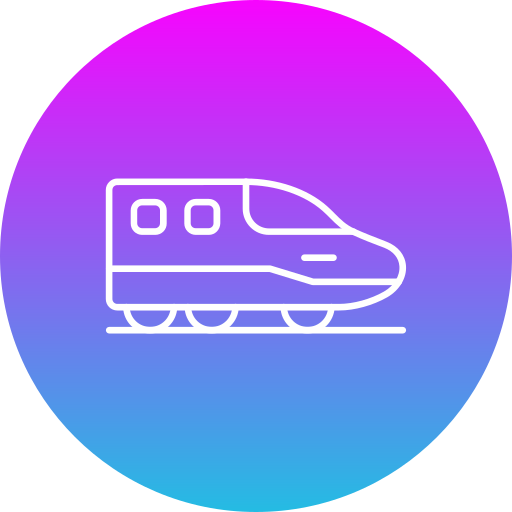 High speed train Generic gradient fill icon