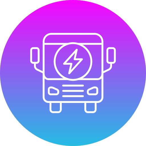 Electric bus Generic gradient fill icon