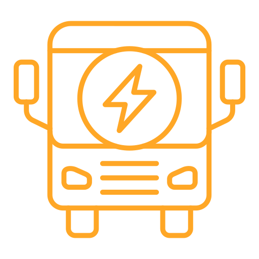 Электрический автобус Generic color outline иконка