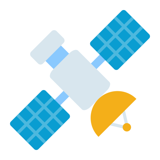 satelita kosmiczny Generic color fill ikona