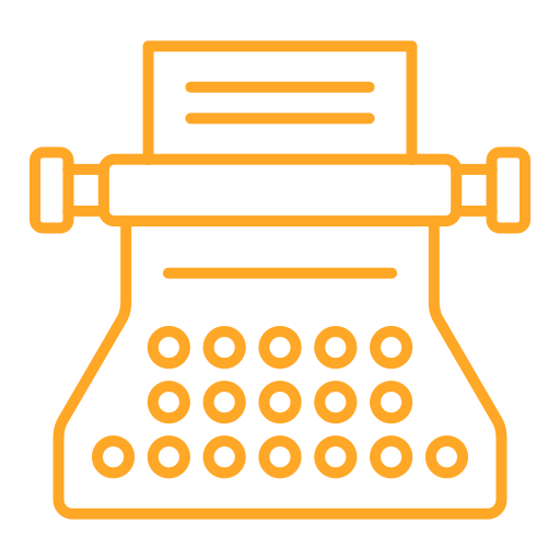 macchina da scrivere Generic color outline icona