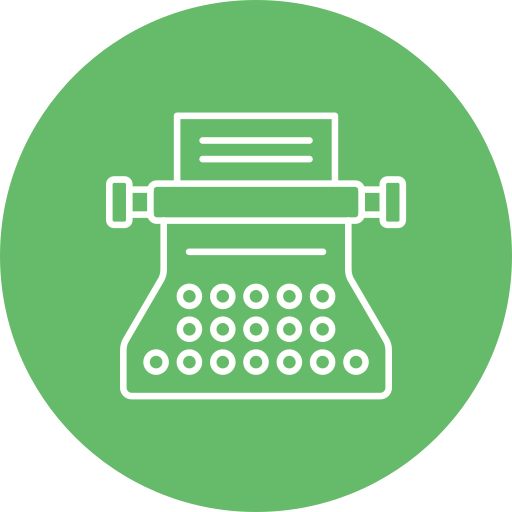 Typewriter Generic color fill icon