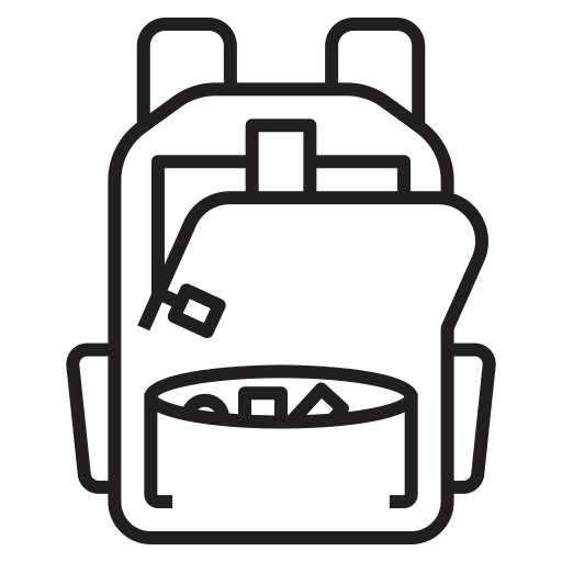 mochila escolar Generic outline icono