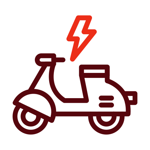 elektrische scooter Generic color outline icoon