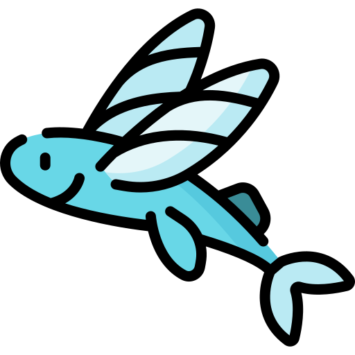 vliegende vis Special Lineal color icoon
