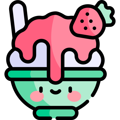 Shaved ice Kawaii Lineal color icon