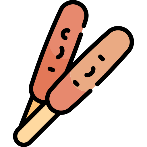Шоколадная палочка Kawaii Lineal color иконка