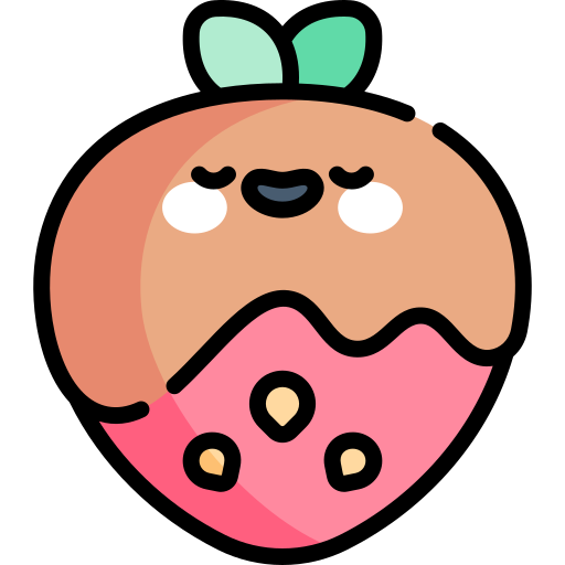 Strawberry Kawaii Lineal color icon