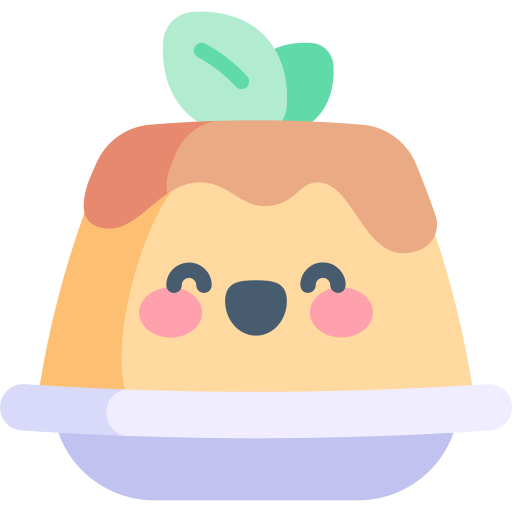 flan Kawaii Flat Icône