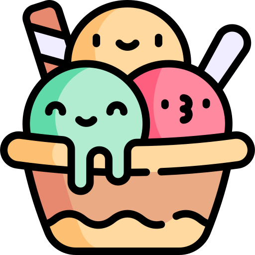 アイスクリーム Kawaii Lineal color icon