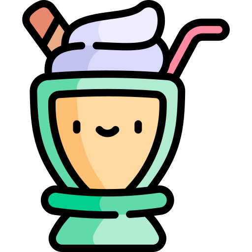 Milkshake Kawaii Lineal color icon