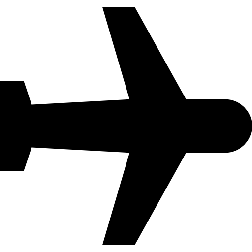 Airplane Basic Straight Filled icon