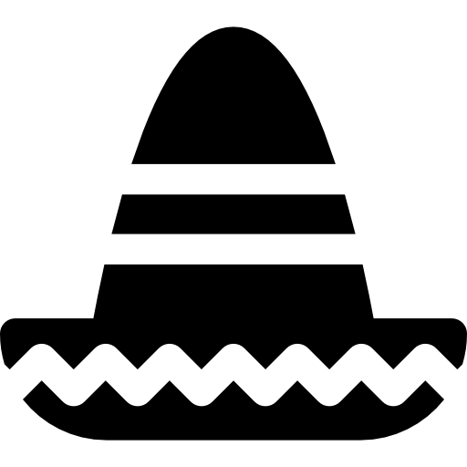 sombrero mexicano  icono