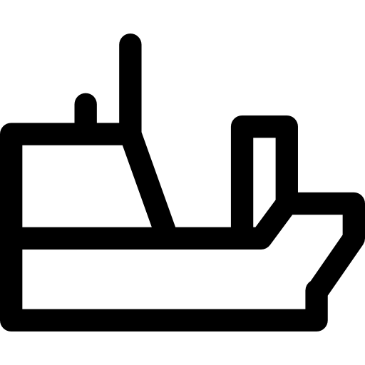 barco de carga Basic Straight Lineal icono