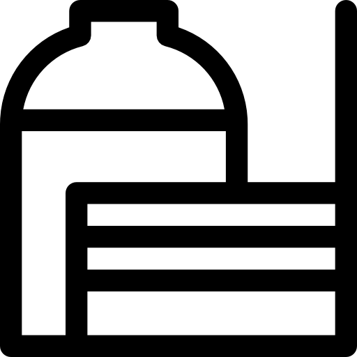 planta nuclear Basic Straight Lineal icono