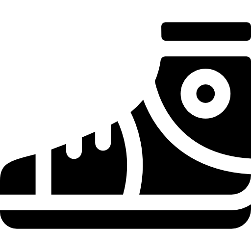 chaussure de sport Curved Fill Icône