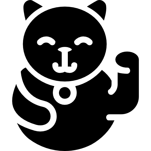 Maneki neko Curved Fill icon