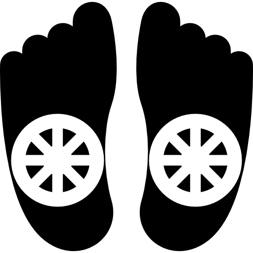 piedi Curved Fill icona