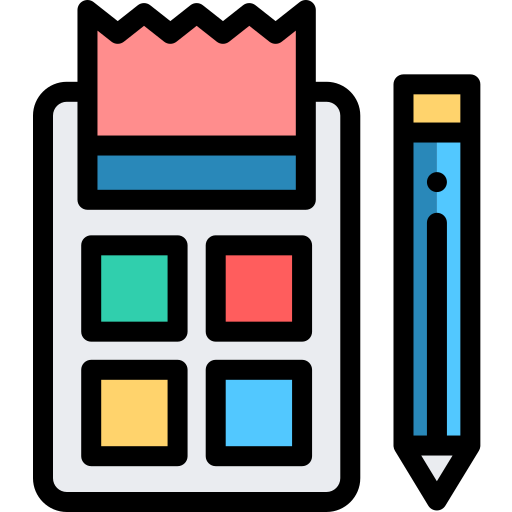 Calculator Detailed Rounded Lineal color icon