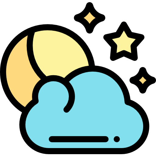 mond Detailed Rounded Lineal color icon