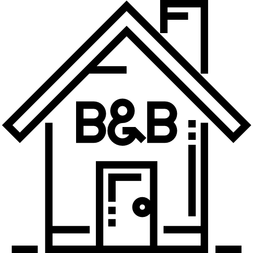 ベッド アンド ブレックファストb&b Detailed Straight Lineal icon
