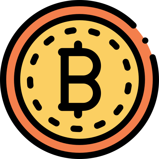 bitcoins Detailed Rounded Lineal color icoon