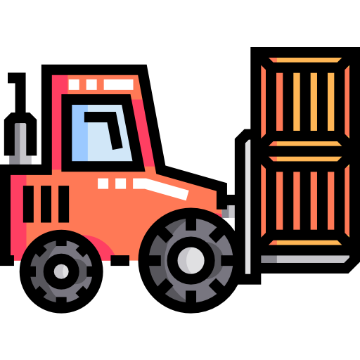 Forklift Detailed Straight Lineal color icon