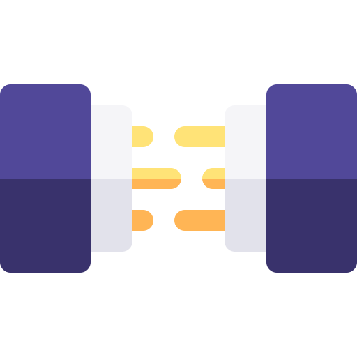 conector Basic Rounded Flat icono