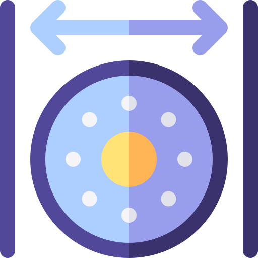 dimensión Basic Rounded Flat icono