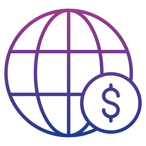 global Generic gradient outline icon