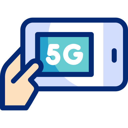5g Basic Accent Lineal Color Icône