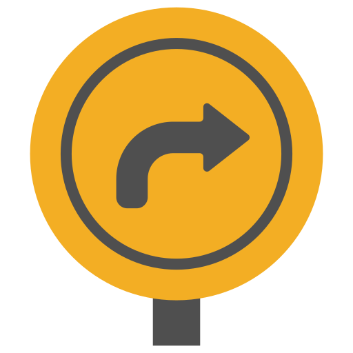 Turn right Generic color fill icon