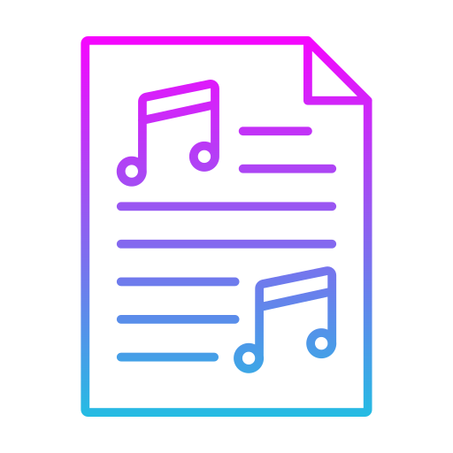 Music score Generic gradient outline icon