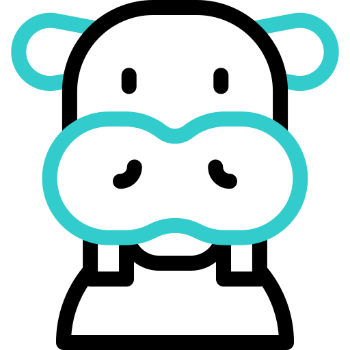 hipopótamo Basic Accent Outline icono