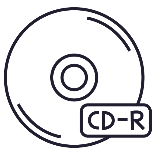 płyta cd Generic outline ikona
