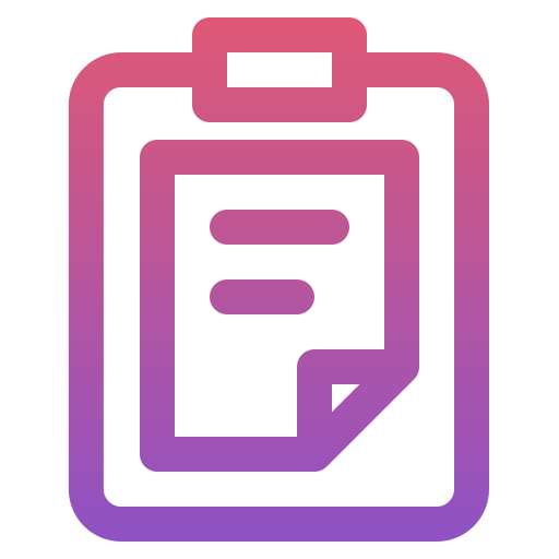 Clipboard Generic gradient outline icon