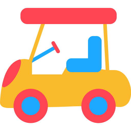carro de golf Generic color fill icono