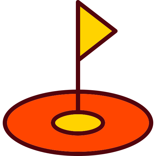 Флаг гольфа Generic color lineal-color иконка