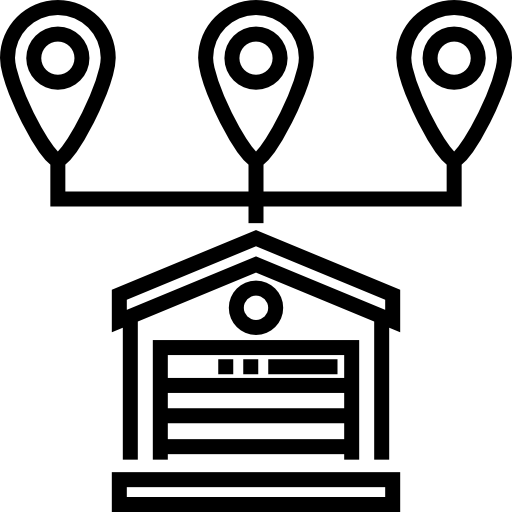 distribución Detailed Straight Lineal icono