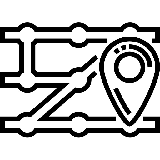 enrutamiento Detailed Straight Lineal icono